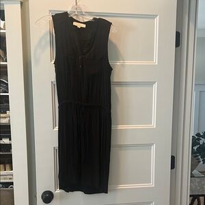 LOFT Black Midi Dress